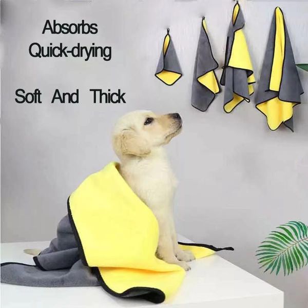 

dog grooming pet towel bath absorbent soft lint-dogs cats towels and quick-drying large thicktowel special towe