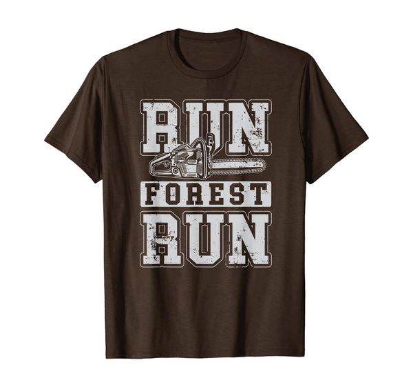 

lumberjack shirt funny run forest run chainsaw t-shirt, White;black