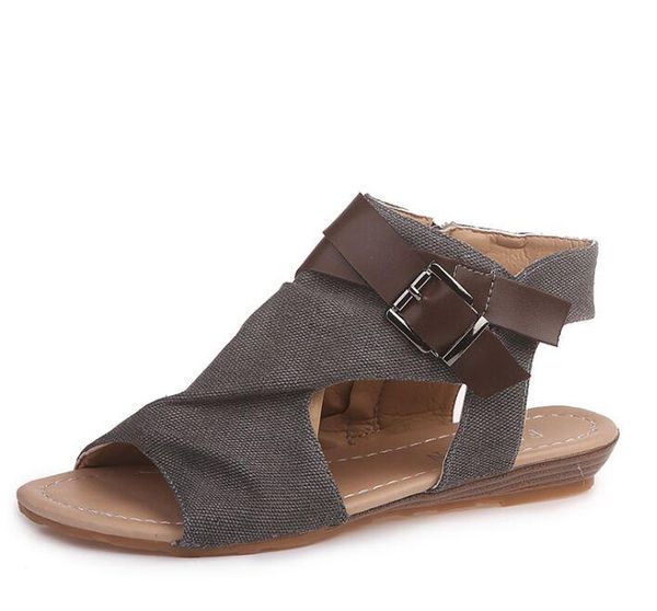 

sandals 2021 women flip flops flats summer fashion wedges shoes woman slides buckle lady casual female plus size 36-42, Black