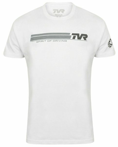 

tvr t-shirt bar logo mens official merchandise british car enthusiast, White;black