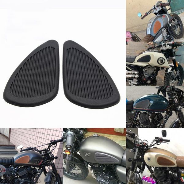 Adesivos adesivos motocicleta borracha gasolina tanque de combustível joelheira universal adesivo decalque painel lateral decoração retro corpo