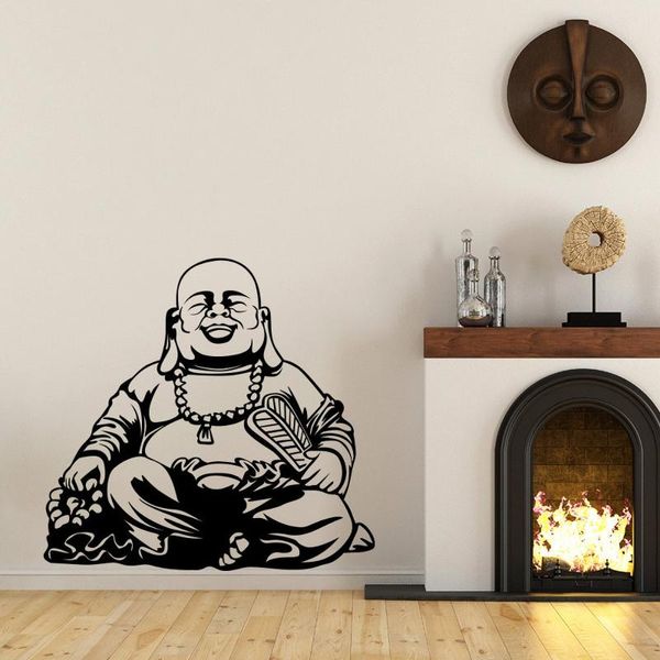 Adesivos de parede adesivo religioso adesivo Buddha decalque adequado para decoração interior casa sala de estar quarto fj04
