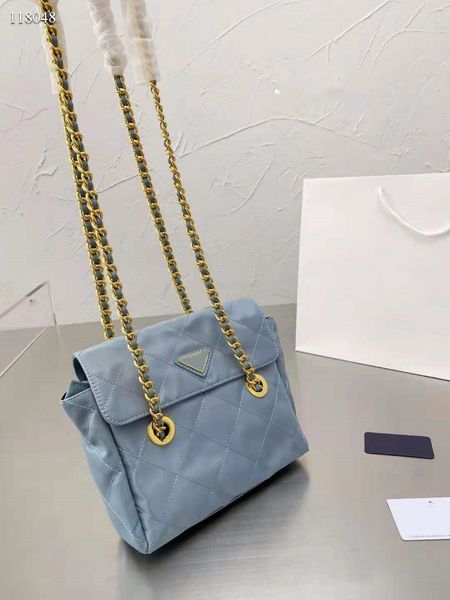 

designer shoulder bag nylon chain size large 28cm small 21cm