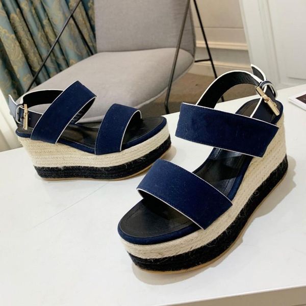 

sandals 2021 summer women platform opened toe thick bottom casual genuine leather round shoes, Black