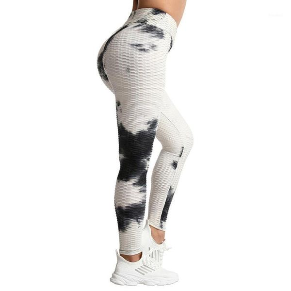 

yoga outfit tie dye pants women flower high waist sports leggings girl tights push up trainer running trousers workout tummy control