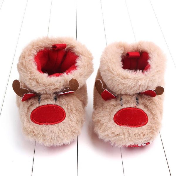 

first walkers 2021 baby 0-24m born infant girl boy christmas shoes cartoon deer warm plush crib cute xmas gift