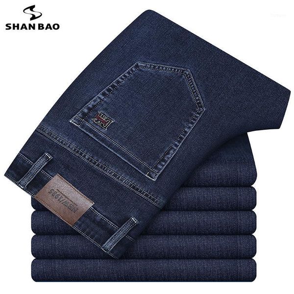 

men's jeans men's 2022 luxury high-quality embroidered cotton fitted straight denim spring brand business casual trousers, Blue