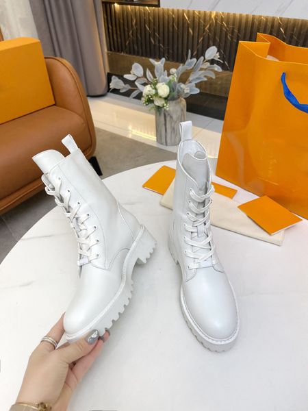 

2021 women territory flat ranger martin boots womens autumn winter platform ankle booties designer luxury ladies thick bottom half bootis wi, Black