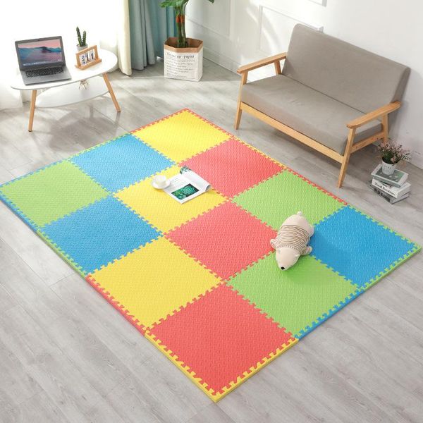 

pcs/set eva foam mat baby play kids climbing pad carpet rug split joint living room anti-skid rugs pink area carpets