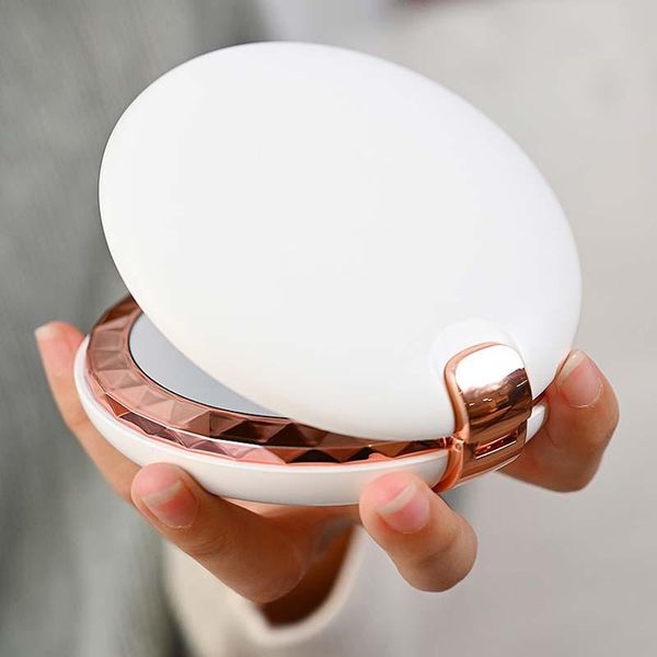 

vanity lights 4000mah portable cosmetic led makeup mirror light hand warmer rechargeable power bank 3x magnifying folding beauty