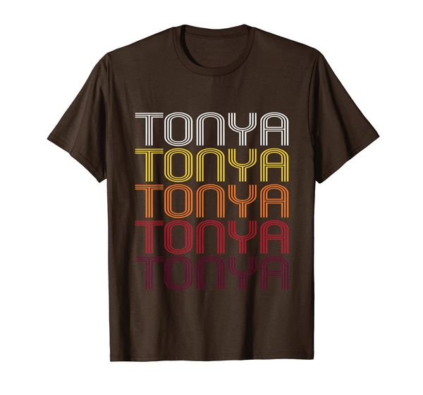

tonya retro wordmark pattern - vintage style t-shirt, White;black