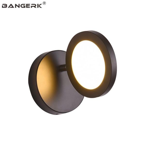 

wall lamps simple modern led light rotate sconces iron black white bedroom bedside lamp loft decor home lighting fixtures