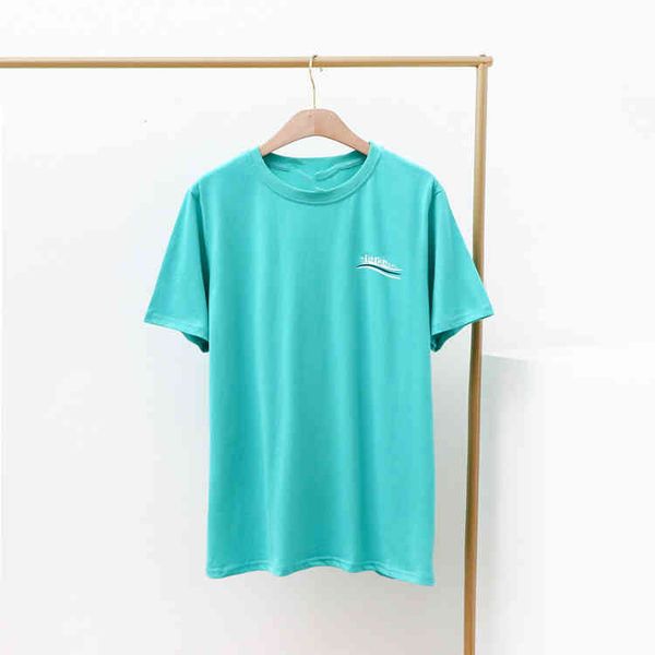 

2022 factory wholesale new summer bajiachao simple fashion men's and women's casual short sleeve trend loose round neck t-shirt, White