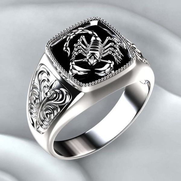 

selling plated ring beset sanjie creative scorpio embossed men's with 925 silver plated scorpion anniversary alloy