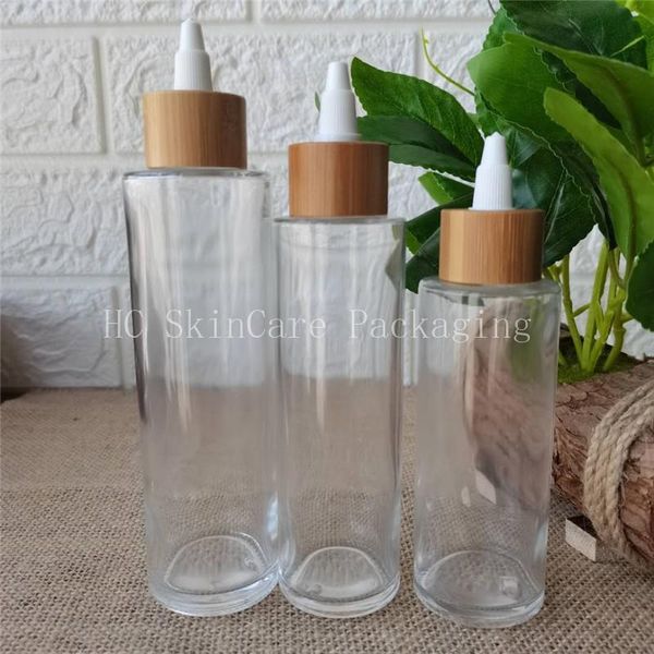 

storage bottles & jars 100ml 120ml 150ml transparent cosmetic packaging set toner clear bottle glass cream jar luxury lotion