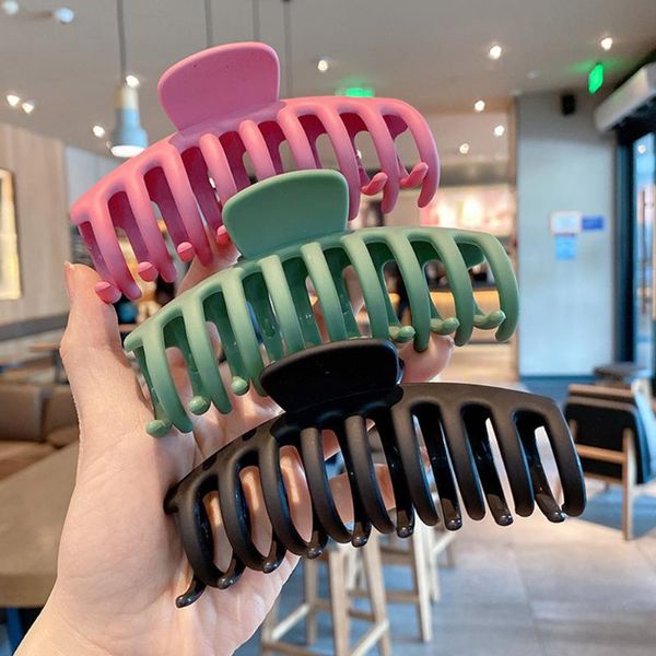 

claw clip for women tough black plastic hair large size clamps crab accessories