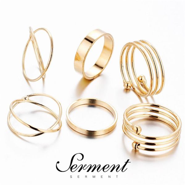 

wedding rings serment simple fashion jewelry ring lady gilded -piece set accessories for girls women's gift, Slivery;golden