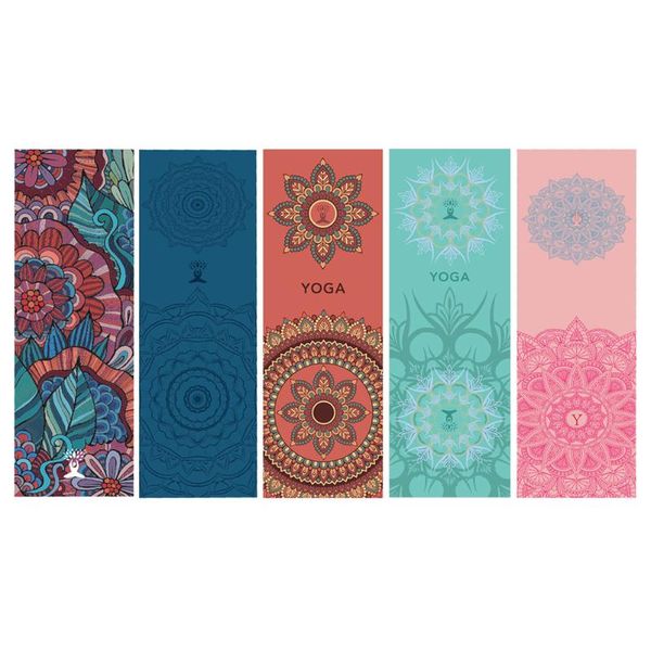 

yoga mats portable washable printed mat towel pilates anti-skid towels blanket sports travel pattern home cover quick-drying