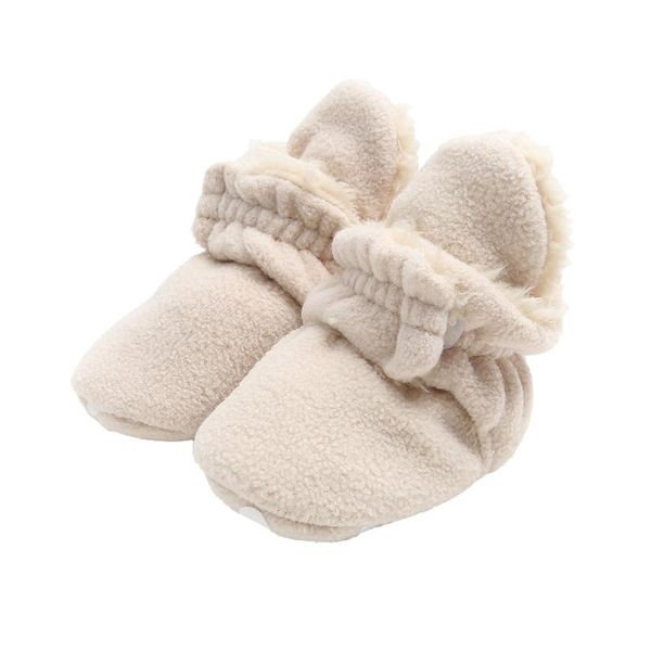 

boots 1pair home snow shoes cute baby gifts easy wear winter cozy girls boys warm plush lightweight durable soft infant toddler, Black;grey