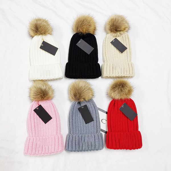 

2021 thick warm winter hat for womens soft stretch cable woven pompon cap women skullcap little girl ski caps, Blue;gray