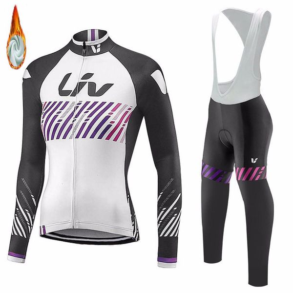 

racing sets 2021 winter thermal fleece cycling jersey set clothing super warm mountain bike wear bicycle, Black;blue