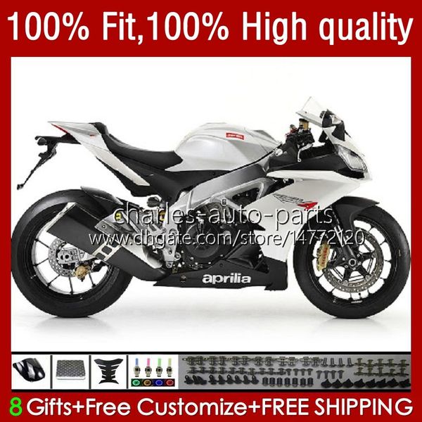 Stampo ad iniezione per carrozzeria bianco lucido per Aprilia RSV4 RSV-1000 RSV 1000 R RR 2016 2017 2018 2019 Corpo 40No.69 RSV1000RR 16-19 RSV1000R RSV1000 16 17 18 19 Carenatura OEM