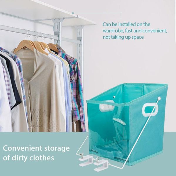 

closet caddy dirty clothes storage box organizer trolley pull down laundry system bedroom foldable shelf & organization