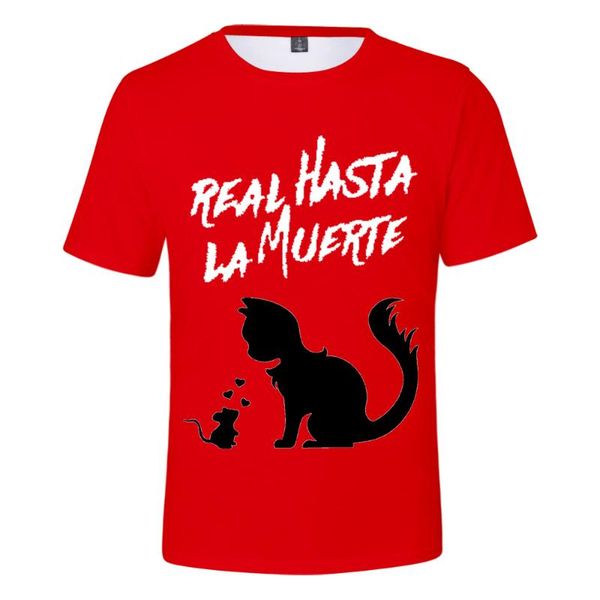 

men's t-shirts version of t-shirt 2021 summer -selling brand women's blouse red short sleeve 3d printing neon color pullover cloth, White;black