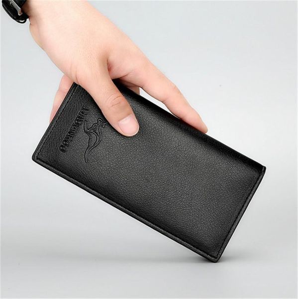 

wallets men's purse hand bag leather long men wallet luxury designer, Red;black