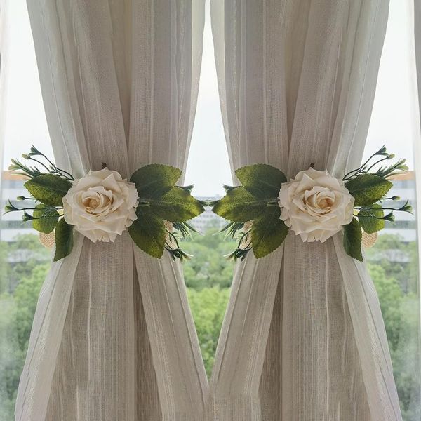 

other home decor 2 pcs flowers curtain tie-back decorative curtains decoration accessories for living room bedroom window