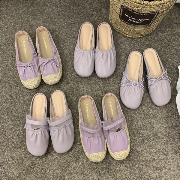 

flat shoes female womens slippers outdoor slides fashion soft luxury basic fabric fisherman pu rome rubber s, Black
