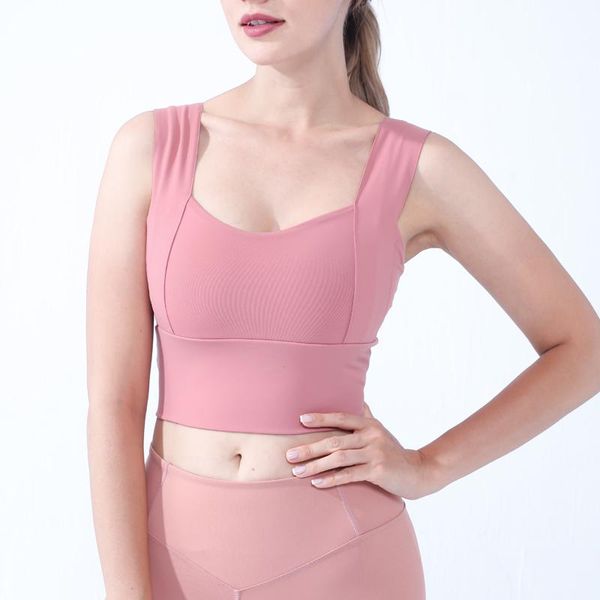 

yoga outfit women sports underwear shockproof gathering push up fitness bra running crop breathable gym vest