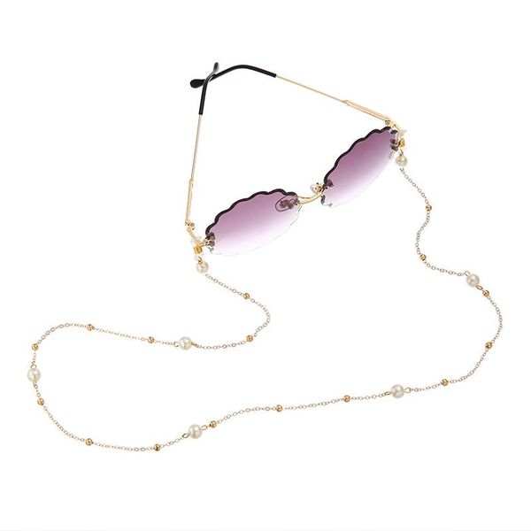 

other fashion accessories imitation pearls glasses chain silver bead sunglasses women lanyard holder rope catena occhiali smycz