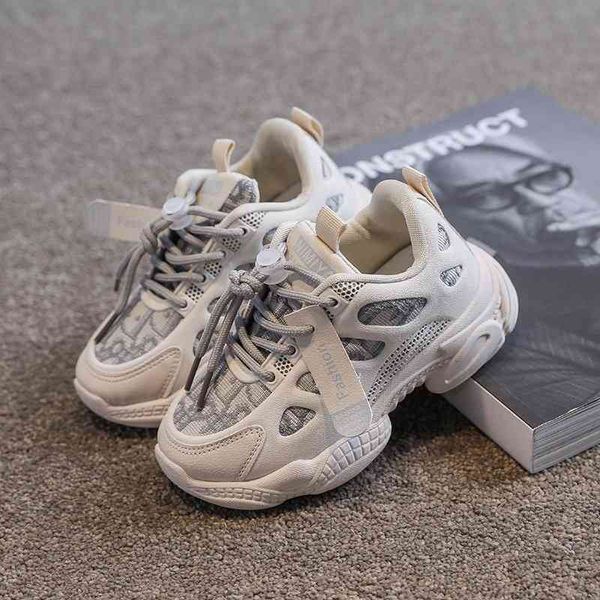 

children's sports 2021 spring and autumn new leisure children's shoes, Black;red