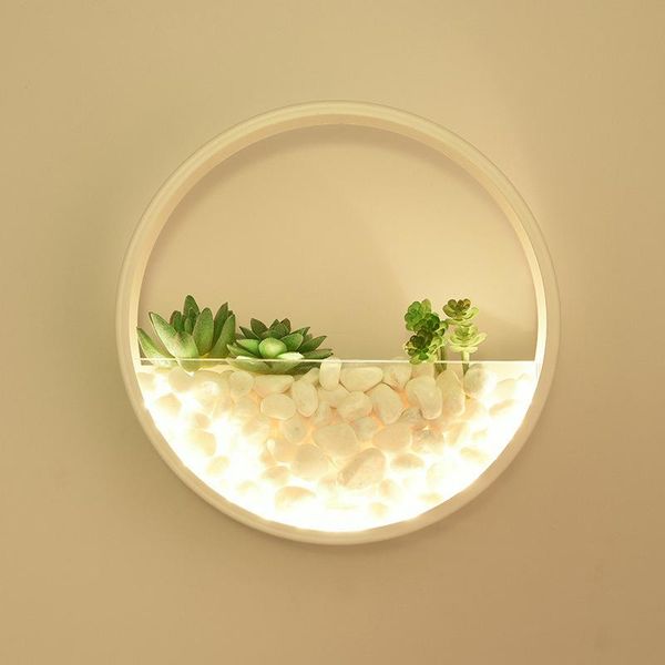 

wall lamp modern minimalist creative led bedside bedroom decoration aisle stairs ins background plant