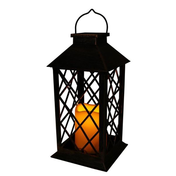 

party decoration 1pc solar power candle lamp outdoor lanterns hanging table night light warm lighting for courtyard walkway