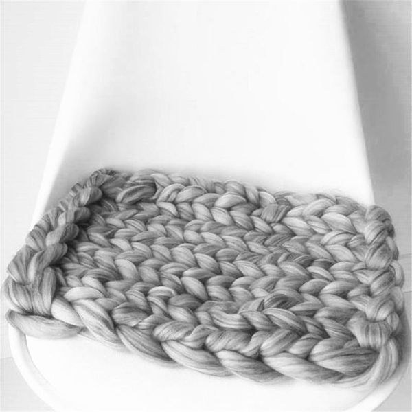

modern fashion hand chunky knitted blanket winter soft warm luxury bedding bed sofa bedspread throw blankets