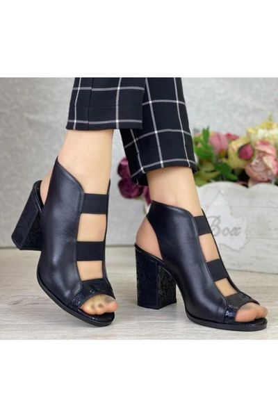 

women's black leather sandals