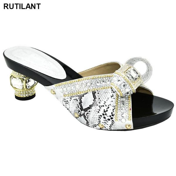

dress shoes elegant crystal shoe fashion 2021 women summer high heeled for quality african wedding, Black