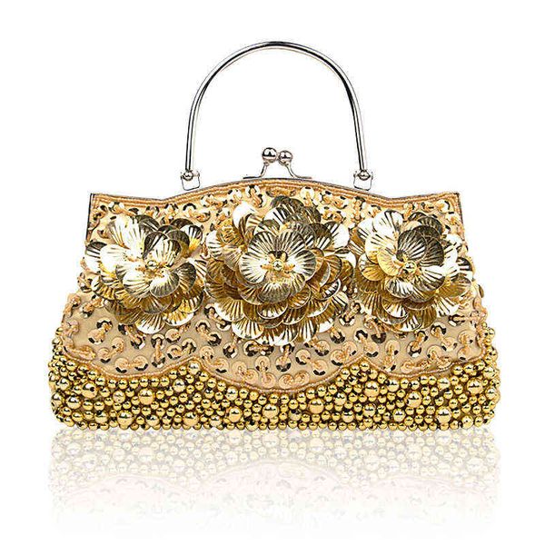 

national style beaded dinner bag ess bag one shoulder slant across handbag girl