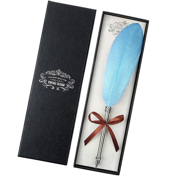 

english calligraphic feather pen writing set stationery gift box a variety of colors and styles to choose from fountain pens