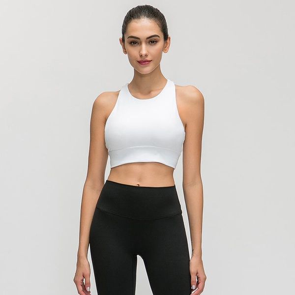 

high neck sports bra, triangle hollow beautiful back gathered yoga fitness underwear women outfit