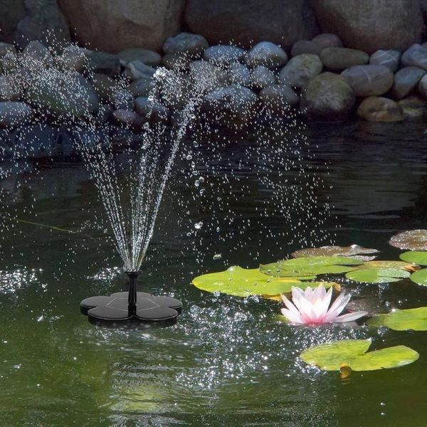 

outdoor solar fountain garden birdbath pool water floating decoration decorations