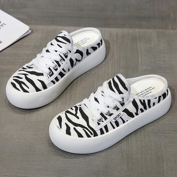 

slippers low women summer flat shoes female cover toe luxury slides platform pantofle candy colors designer 2021 soft cotton fab, Black