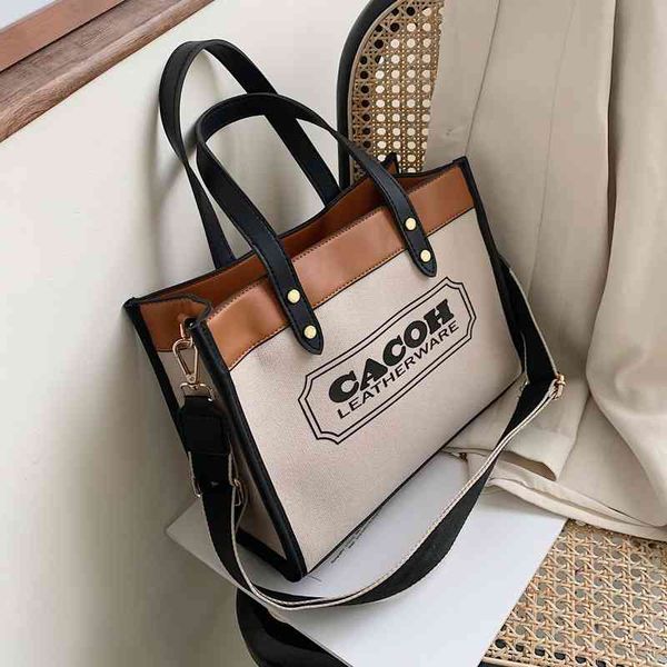 

portable canvas women's 2020 new fashion ins network red popular tote bag broadband letter bag