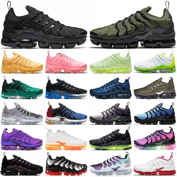 

tn plus running shoes men knicks black bubblegum yolk cherry all red cool grey neon olive pure platinum usa dark blue mens womens outdoor sp