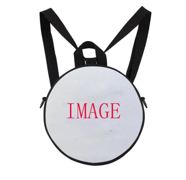

backpack 3pcs sublimation diy white blank girl boy oxford circle shaped brief breathe y school bag