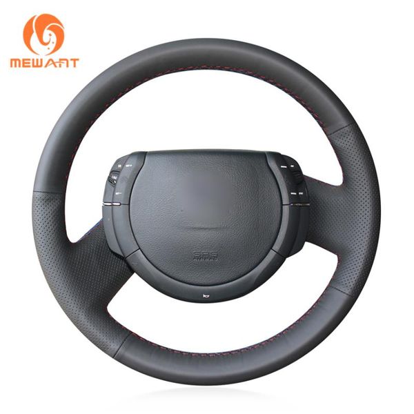 

steering wheel covers mewant black genuine leather car cover for c4 2005-2010