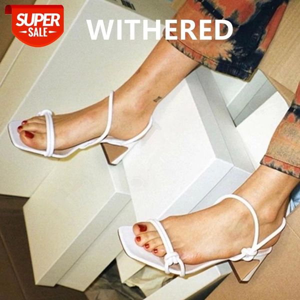 

withered ins fashion blogger england solid sheep leather retro square toe lace up high heels sandals women shoes woman women #3f8b, Black