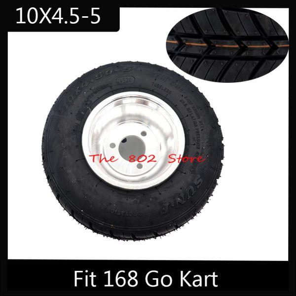 

motorcycle wheels & tires 10x4.5-5 tire with aluminum alloy hub 5 inch fit 168 go kart beach car accessories drift wheel